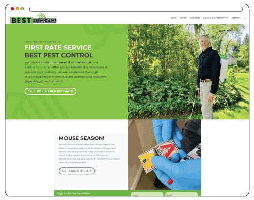 signature web design services for pest control company