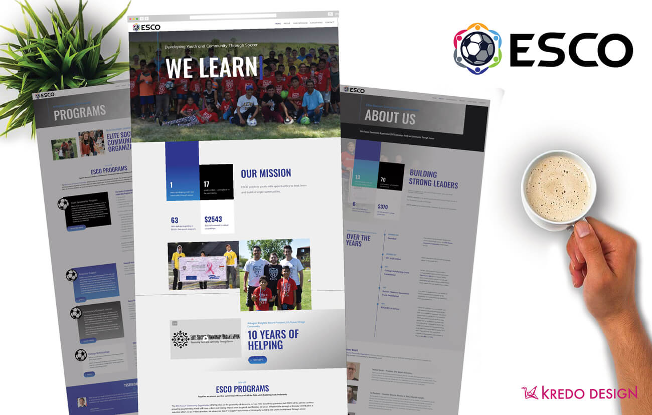 Esco soccer club web design SEO