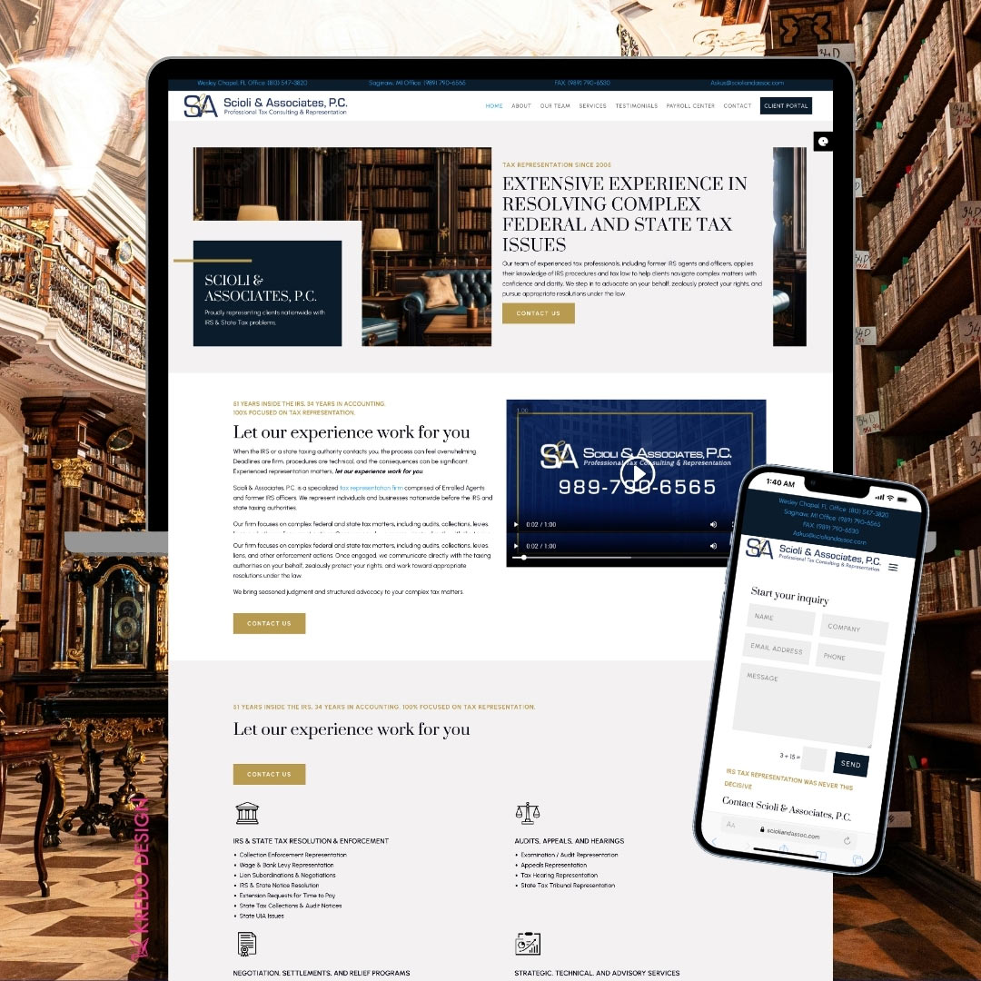 Scioli Enrolled Agent Website Design